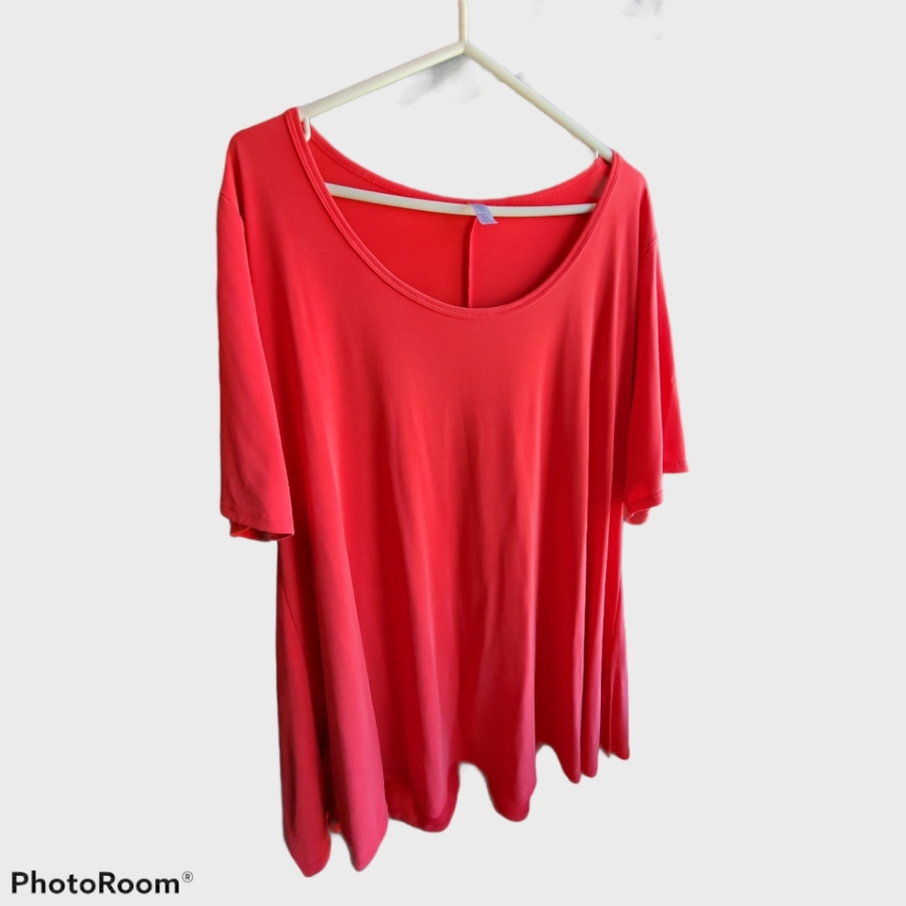 LuLaRoe 'Perfect' Top - coral/orange - size 3x